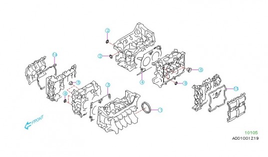 Subaru OEM Engine Gasket Kit 20F 2015+ Impreza WRX