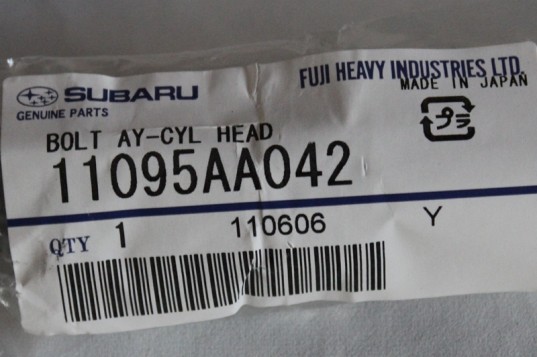 Genuine OEM Subaru Head Bolt Set of 12