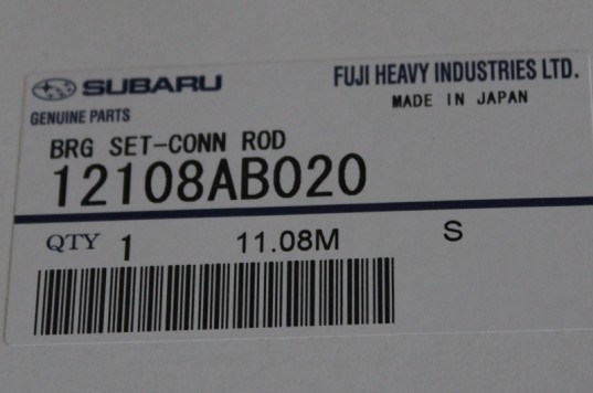 Genuine OEM Subaru Rod Bearing Set - Late 2009+