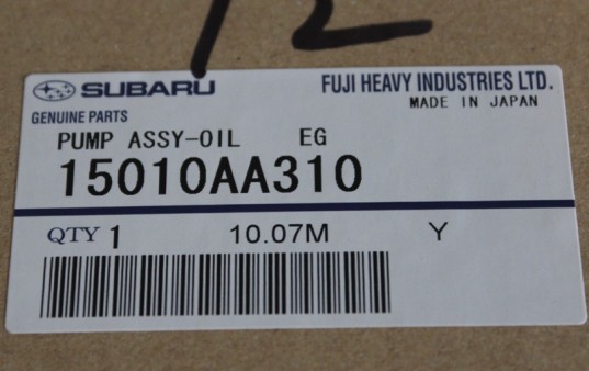 Genuine JDM Subaru 12mm Oil Pump w/ Seal & O-Ring