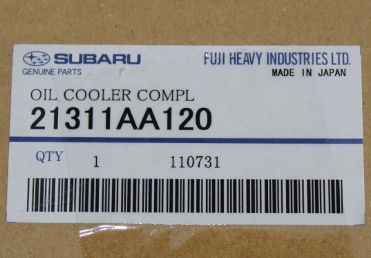 Genuine OEM Subaru Oil Cooler w/ Seal 08-14 WRX & 08-20 STi EJ257 EJ255