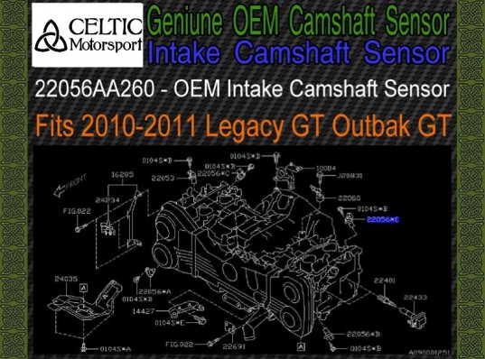 Genuine OEM Subaru Intake Camshaft Sensor 2010-2013 Legacy GT Outback GT EJ255