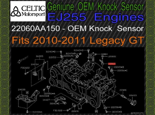 Genuine OEM Subaru Knock Sensor 10-13 Legacy GT Outback GT EJ255 2.5L