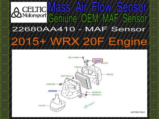 Genuine OEM Subaru Mass Air Flow Sensor MAF 2015+ WRX 20F 2014-2018 Forester XT