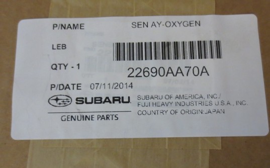 Genuine OEM Subaru Oxygen O2 Sensor 2005-2009 Legacy GT & Outback GT EJ255 A/T