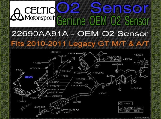 Genuine OEM Subaru Oxygen O2 Sensor 2010-2013 Legacy GT Outback GT M/T & A/T