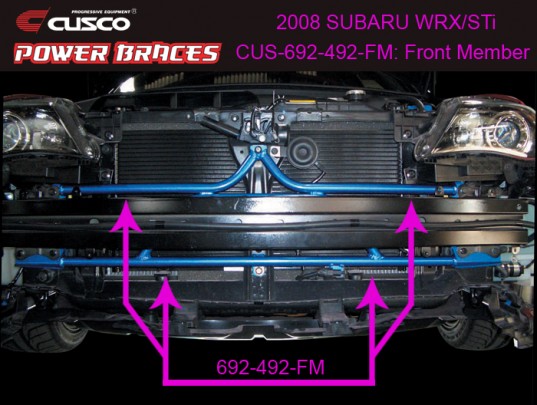 Cusco Power Brace, Front Member, 2008 GH WRX/STi