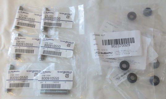 Genuine OEM Subaru Exhaust Manifold Stud & Nut Hardware Kit