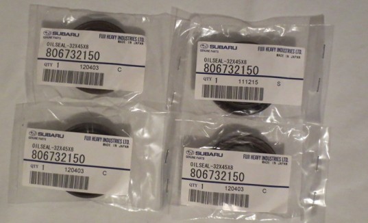 Genuine Subaru OEM Camshaft Seals USDM EJ25D + JDM EJ20G & EJ20K set of 4