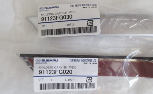 Genuine OEM Subaru WRX Fender Emblem Set