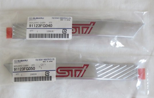 Genuine OEM Subaru WRX Fender Emblem Set 