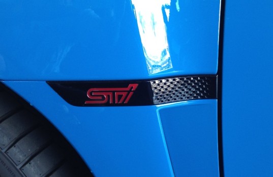 Genuine OEM Subaru STi Black Limited Fender Emblem Set 