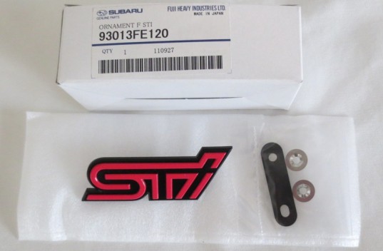 Genuine OEM Subaru STi Pink Grille Badge Plastic Mesh Type 2005 WRX STi