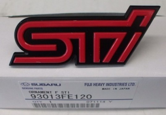 Genuine OEM Subaru STi Pink Grille Badge Plastic Mesh Type 2005 WRX STi