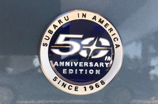 Genuine OEM Subaru in America Since 1968 50th Anniversary Edition Badge