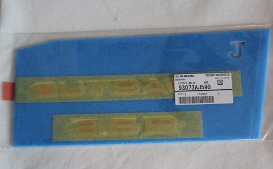 Genuine OEM Subaru Rear Badge Set 