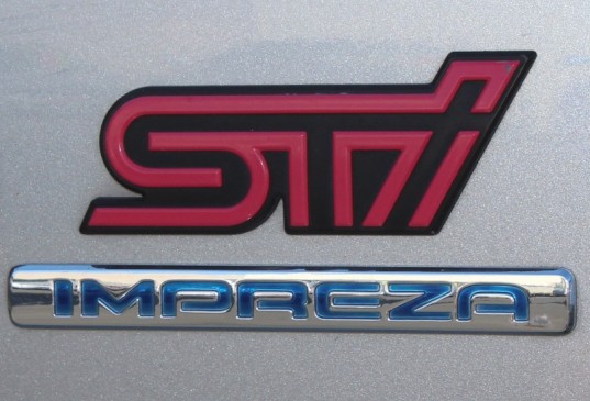 Genuine OEM Subaru STi Rear Badge Set 