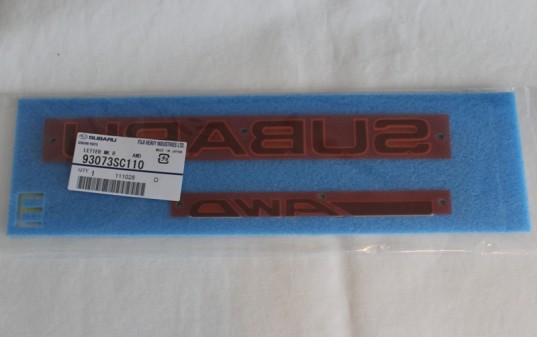 Genuine OEM Subaru Rear Badge Set 