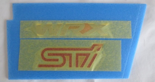 Genuine OEM Subaru STi Rear Badge Set 