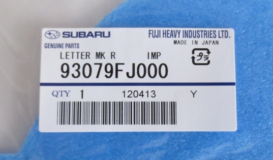 Genuine OEM Subaru Rear Badge 