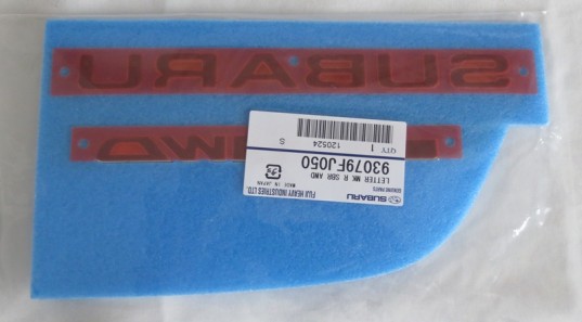 Genuine OEM Subaru Rear Badge Set 