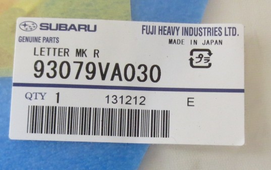 Genuine OEM Subaru WRX Rear Badge 