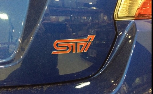 Genuine OEM Subaru STi Rear Badge 