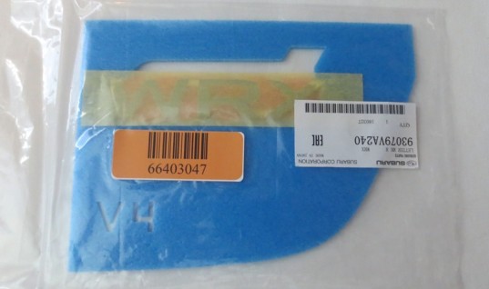 Genuine OEM Subaru WRX Rear Badge 