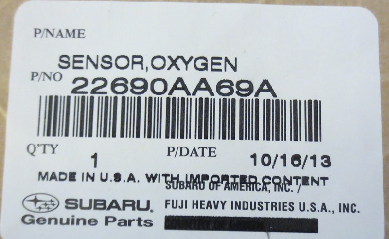 Genuine OEM Subaru Oxygen O2 Sensor 2005-2009 Legacy GT & Outback